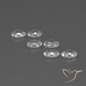 4.18 ct natürliche Weiß Zirkon-Edelsteine, Oval, VVS-VS
