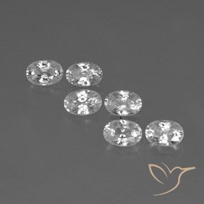 4.83ctw Natürlicher Weiß Zirkon, Oval, VVS-VS