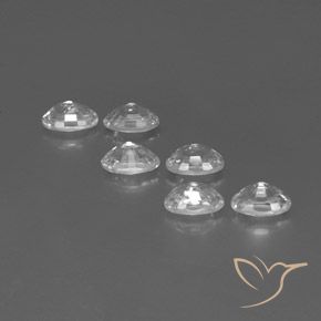 4.83 ct natürliche Weiß Zirkon-Edelsteine, Oval, VVS-VS