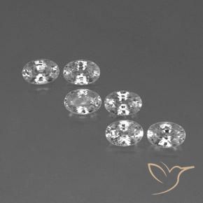 4.51ctw Natürlicher Weiß Zirkon, Oval, VVS-VS
