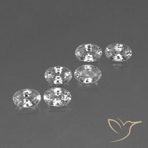 4.51 ct natürliche Weiß Zirkon-Edelsteine, Oval, VVS-VS