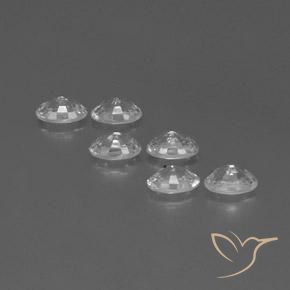 4.51 ct natürliche Weiß Zirkon-Edelsteine, Oval, VVS-VS