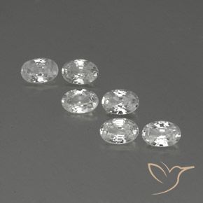 4.28ctw Natürlicher Weiß Zirkon, Oval, VVS-VS