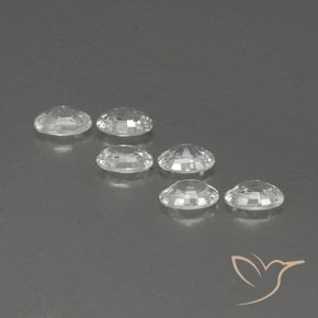 4.28 ct natürliche Weiß Zirkon-Edelsteine, Oval, VVS-VS