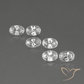 5.09ctw Natürlicher Weiß Zirkon, Oval, VVS-VS