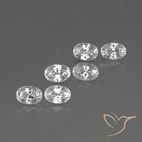 5.09 ct natürliche Weiß Zirkon-Edelsteine, Oval, VVS-VS