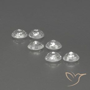 5.09 ct natürliche Weiß Zirkon-Edelsteine, Oval, VVS-VS