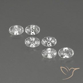 4.74ctw Natürlicher Weiß Zirkon, Oval, VVS-VS
