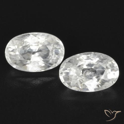 1.67ctw Natürlicher Weiß Zirkon, Oval, VVS-VS