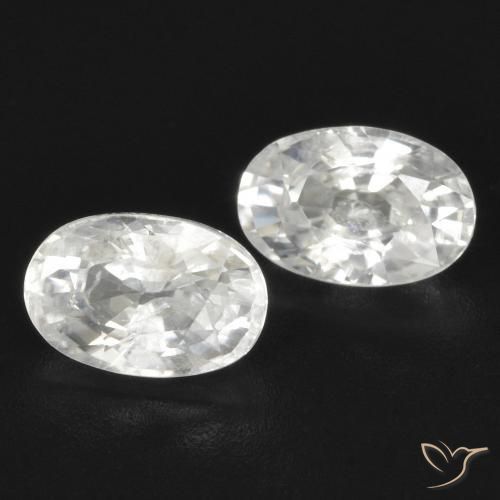 1.67 ct natürliche Weiß Zirkon-Edelsteine, Oval, VVS-VS