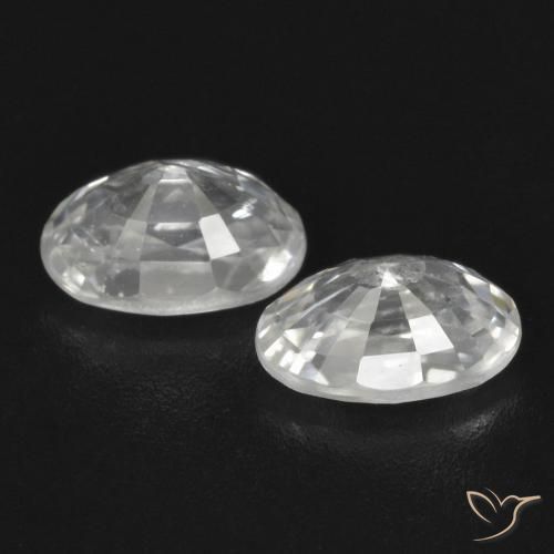 1.67 ct natürliche Weiß Zirkon-Edelsteine, Oval, VVS-VS