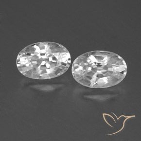 1.69ctw Natürlicher Weiß Zirkon, Oval, VVS