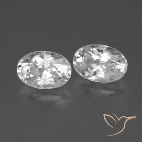 1.69 ct natürliche Weiß Zirkon-Edelsteine, Oval, VVS