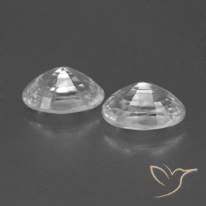 1.69 ct natürliche Weiß Zirkon-Edelsteine, Oval, VVS