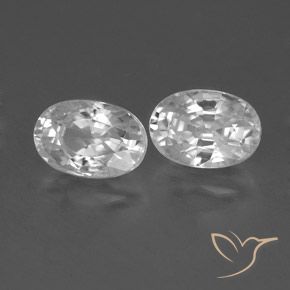 1.76 ct natürliche Weiß Zirkon-Edelsteine, Oval, VVS-VS