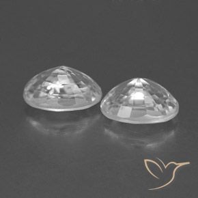 1.76 ct natürliche Weiß Zirkon-Edelsteine, Oval, VVS-VS