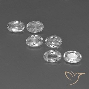 3.92ctw Natürlicher Weiß Zirkon, Oval, VVS-VS