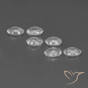 3.92 ct natürliche Weiß Zirkon-Edelsteine, Oval, VVS-VS