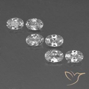 4.55ctw Natürlicher Weiß Zirkon, Oval, VVS-VS