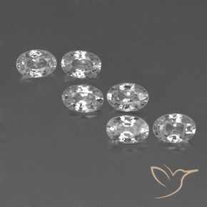4.42ctw Natürlicher Weiß Zirkon, Oval, VVS-VS