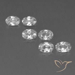 4.32ctw Natürlicher Weiß Zirkon, Oval, VVS-VS