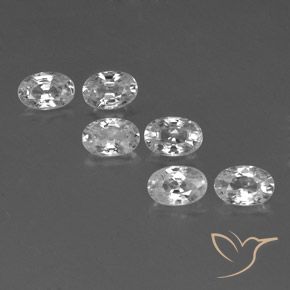 4.39ctw Natürlicher Weiß Zirkon, Oval, VVS-VS