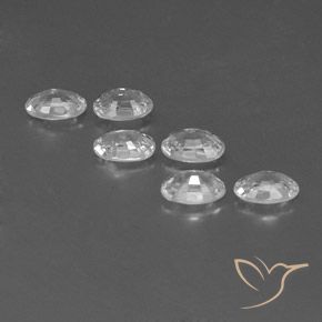 4.39 ct natürliche Weiß Zirkon-Edelsteine, Oval, VVS-VS