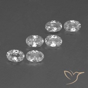 4.03 ct natürliche Weiß Zirkon-Edelsteine, Oval, VVS-VS