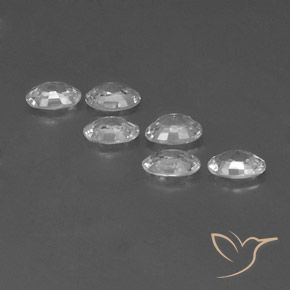4.03 ct natürliche Weiß Zirkon-Edelsteine, Oval, VVS-VS