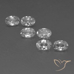 4.07ctw Natürlicher Weiß Zirkon, Oval, VVS-VS