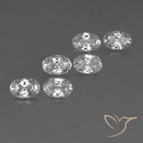 4.46 ct natürliche Weiß Zirkon-Edelsteine, Oval, VVS-VS