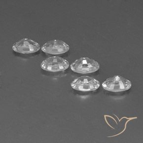 4.46 ct natürliche Weiß Zirkon-Edelsteine, Oval, VVS-VS
