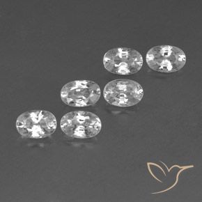 4.64 ct natürliche Weiß Zirkon-Edelsteine, Oval, VVS-VS