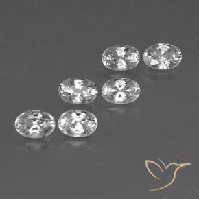 4.77 ct natürliche Weiß Zirkon-Edelsteine, Oval, VVS-VS