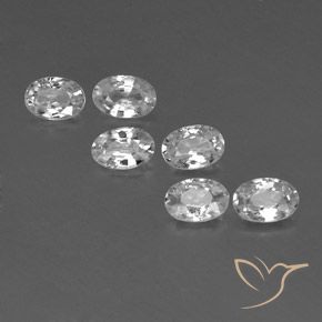 3.90ctw Natürlicher Weiß Zirkon, Oval, VVS-VS