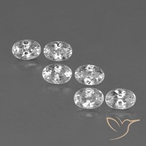 5.32 ct natürliche Weiß Zirkon-Edelsteine, Oval, VVS-VS