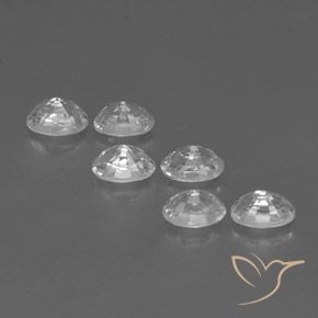 5.32 ct natürliche Weiß Zirkon-Edelsteine, Oval, VVS-VS