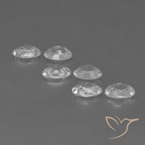 4.18 ct natürliche Weiß Zirkon-Edelsteine, Oval, VVS-VS