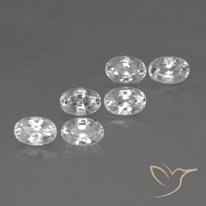 5.35ctw Natürlicher Weiß Zirkon, Oval, VVS-VS