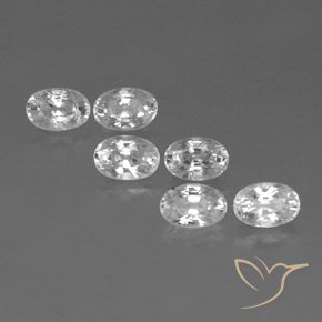 5.35 ct natürliche Weiß Zirkon-Edelsteine, Oval, VVS-VS