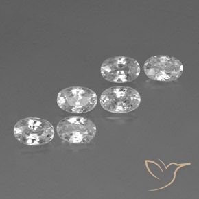 4.69ctw Natürlicher Weiß Zirkon, Oval, VVS-VS