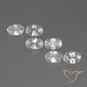 4.69 ct natürliche Weiß Zirkon-Edelsteine, Oval, VVS-VS