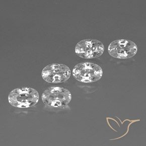4.63ctw Natürlicher Weiß Zirkon, Oval, VVS-VS