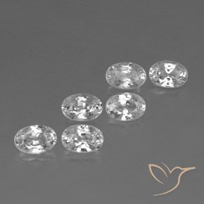 4.61ctw Natürlicher Weiß Zirkon, Oval, VVS-VS