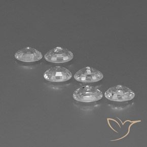 4.61 ct natürliche Weiß Zirkon-Edelsteine, Oval, VVS-VS