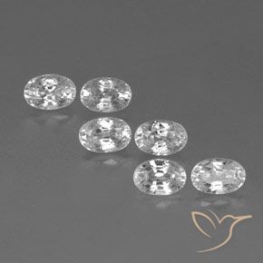 5.14ctw Natürlicher Weiß Zirkon, Oval, VVS-VS