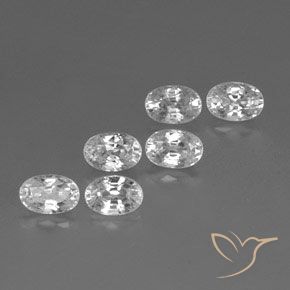 5.14 ct natürliche Weiß Zirkon-Edelsteine, Oval, VVS-VS
