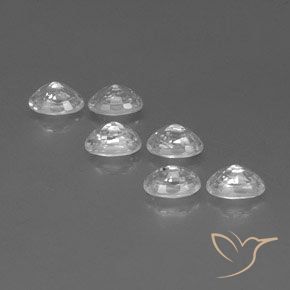 5.14 ct natürliche Weiß Zirkon-Edelsteine, Oval, VVS-VS