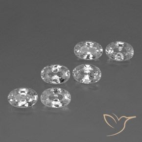 4.77ctw Natürlicher Weiß Zirkon, Oval, VVS-VS