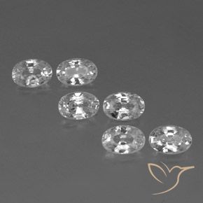 4.77 ct natürliche Weiß Zirkon-Edelsteine, Oval, VVS-VS